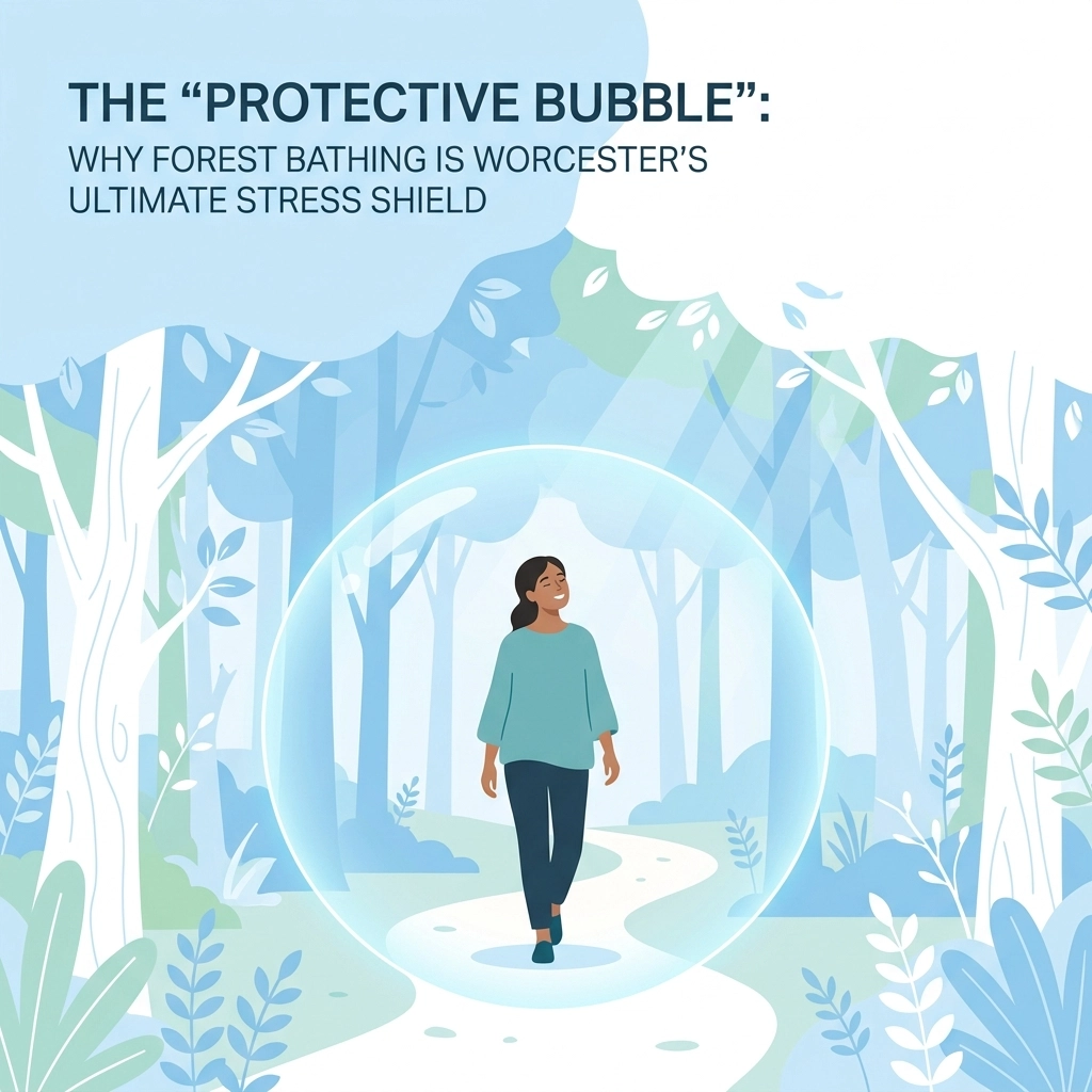 Read more about the article The ‘Protective Bubble’: Why Forest Bathing is Worcester’s Ultimate Stress Shield