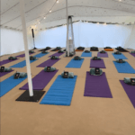 image of the setup for a corporate breathwork session